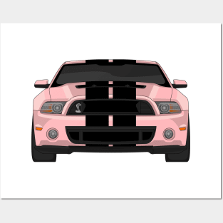 MUSTANG SHELBY GT500 PINK Posters and Art